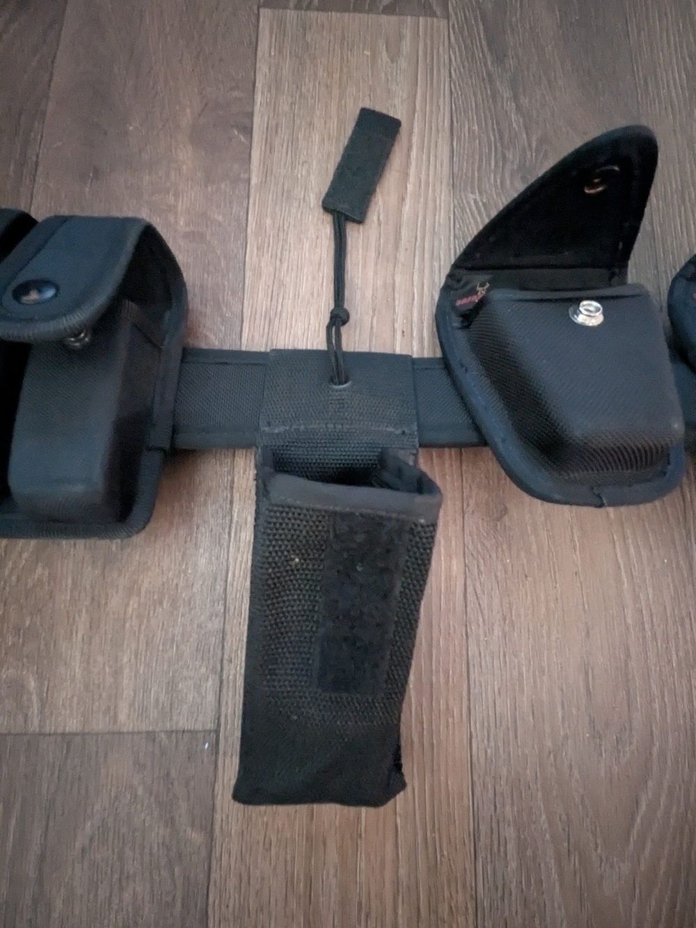 Black Tactical Duty Belt with Holster and Pouches - Picture 4 of 6